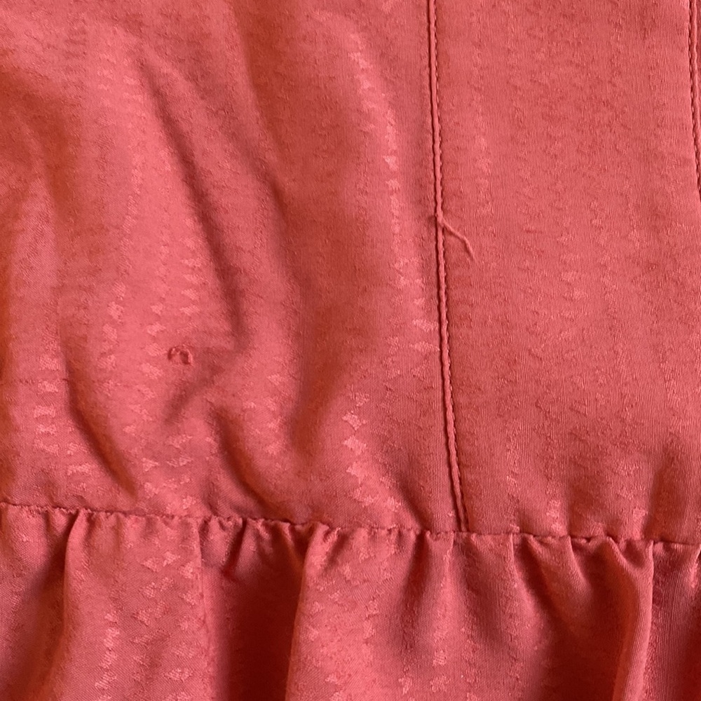 Anthropologie Coral Tiered Long-Sleeve Dress - Picture 3 of 5